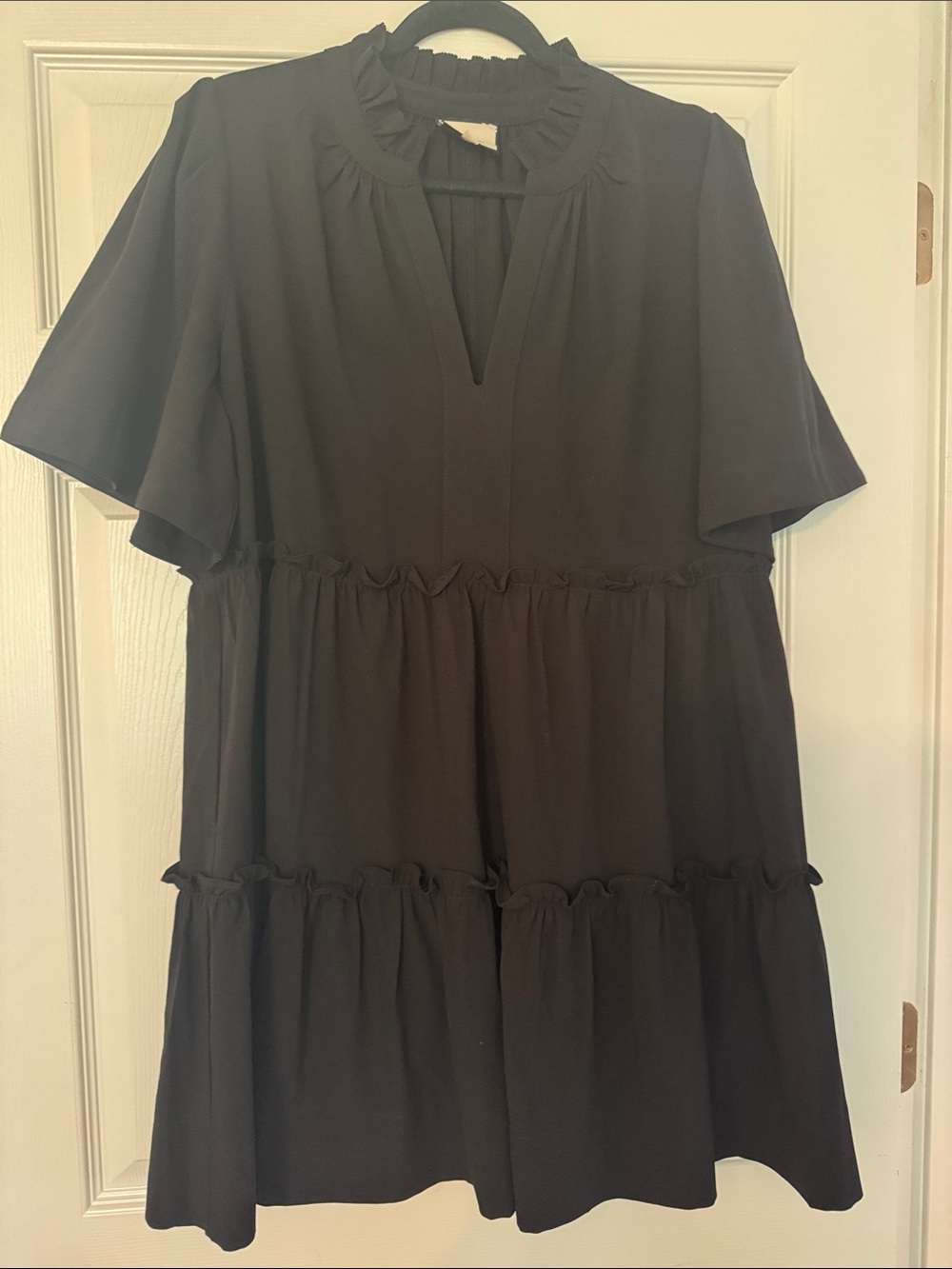Tuckernuck Black Tiered Ruffle V-Neck Undershirt